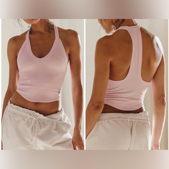 Free People Tops - NWT Free People FP Movement All Clear V Neck Cami - powder pink - M/L